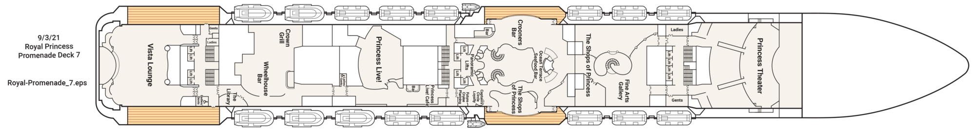 Deck 7 - Promenade plan
